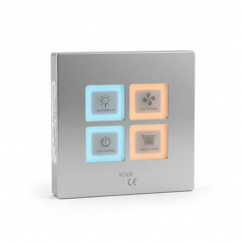 4 gang push button kaypad (with status indicator)-Zinc alloy