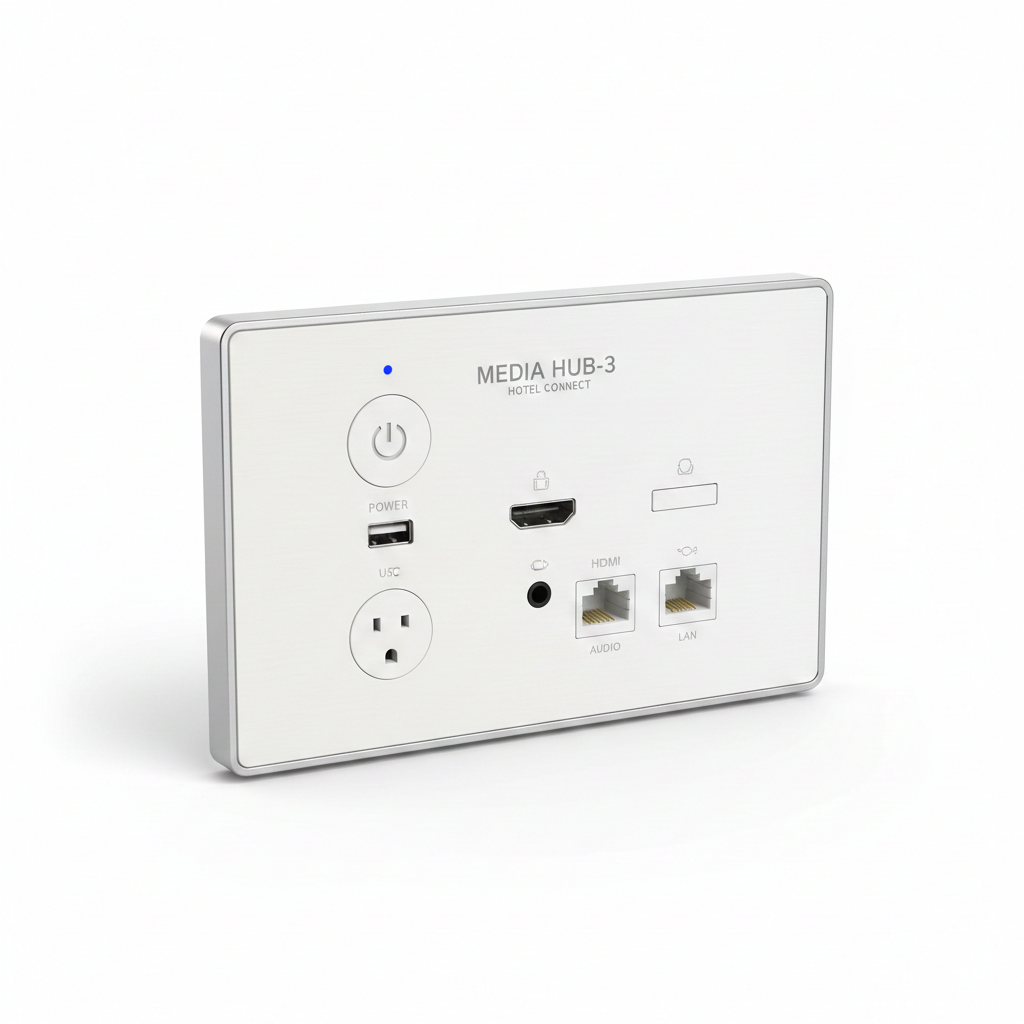 MEDIA HUB-3 Desk Panel for Hotels