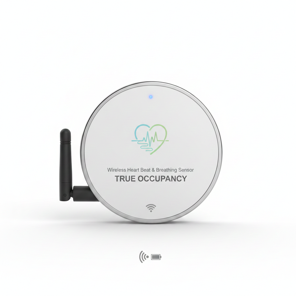 Wireless Heart Beat Breathing Sensor for True Occupancy