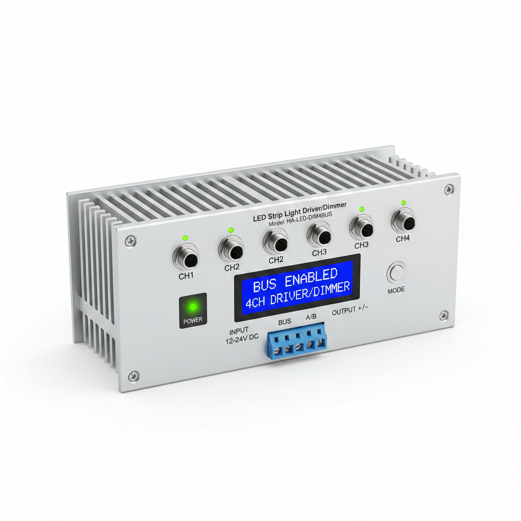 LED Strip light Driver/Dimmer 4Ch Bus-Enabled