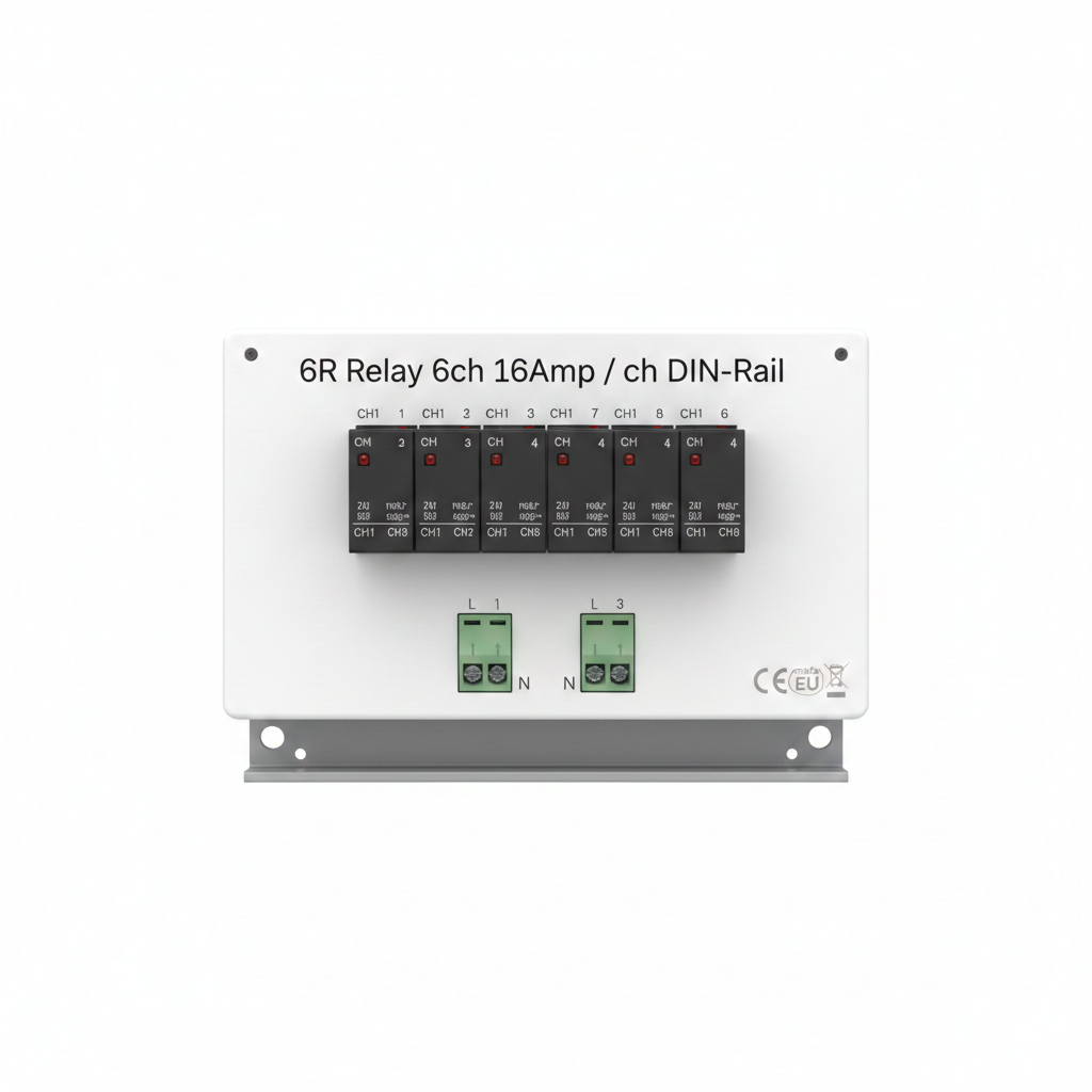 6R Relay 6ch 16Amp / ch DIN-Rail