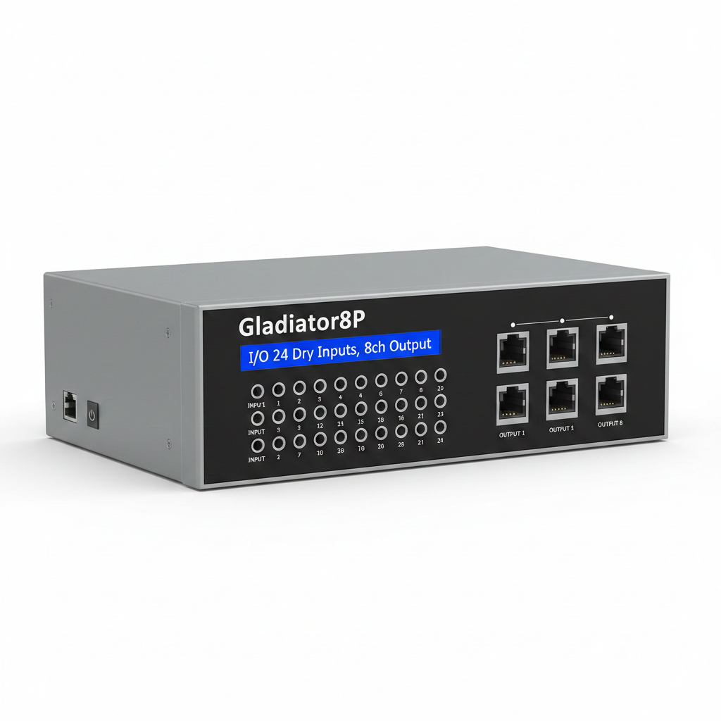 Gladiator8P (I/O 24 Dry Inputs, 8ch Output)