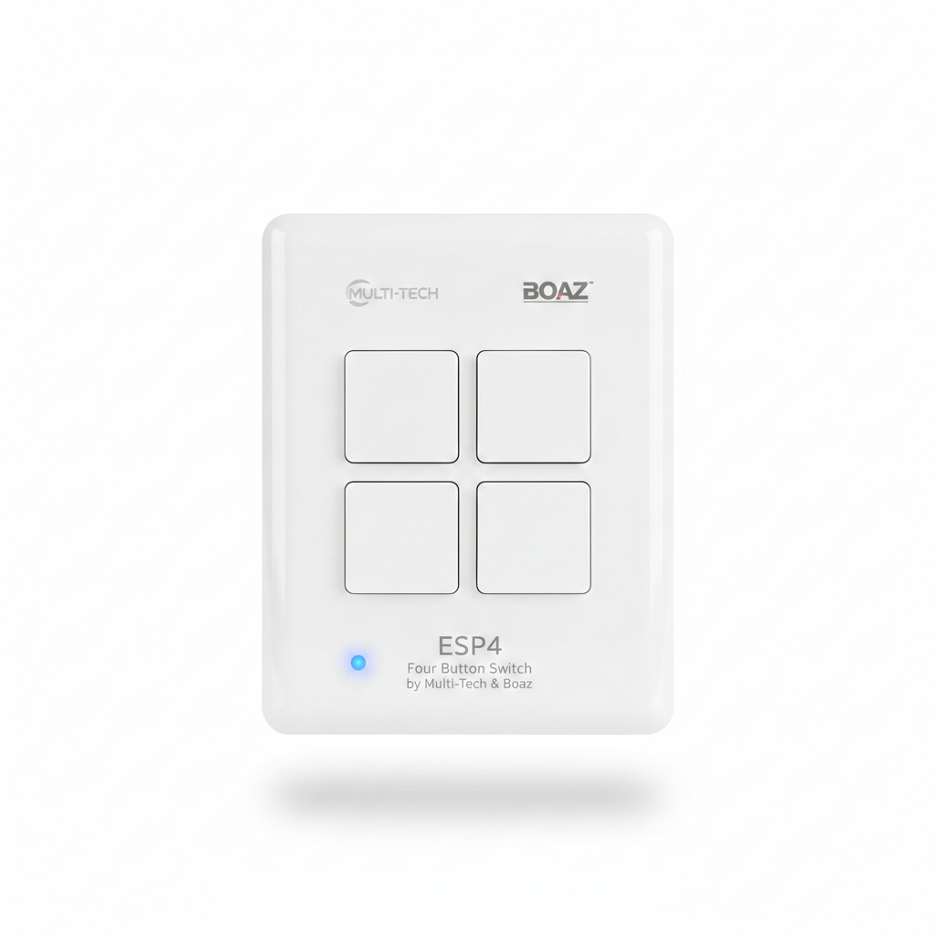 ESP4 Four Button Switch by Multi-Tech & Boaz - White