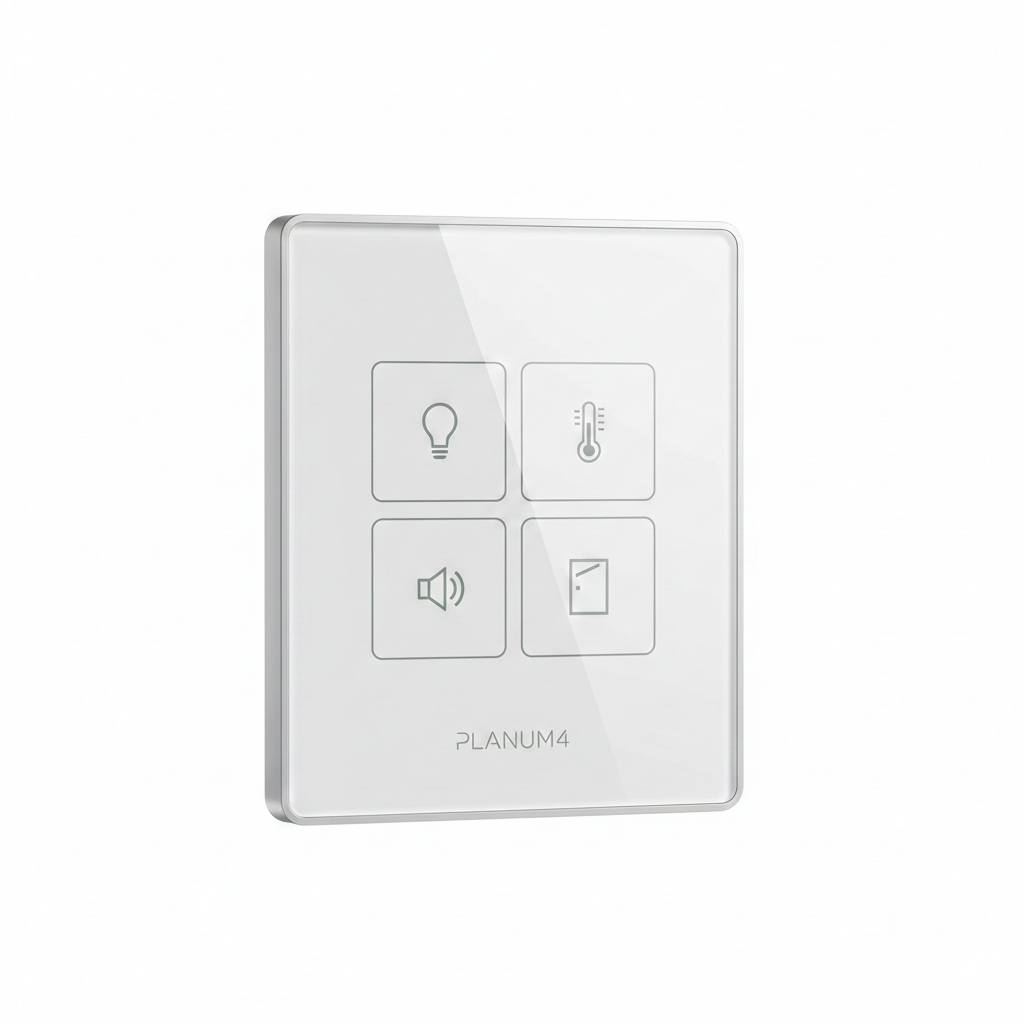 Planum4 Four Button Switch with Silk Screen Icon