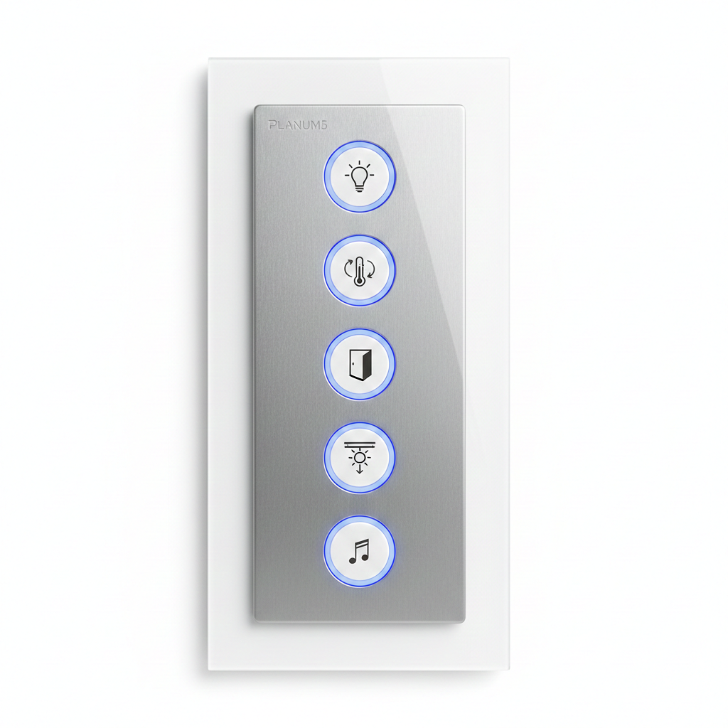 Planum5 Five Button Switch with Silk Screen Icon
