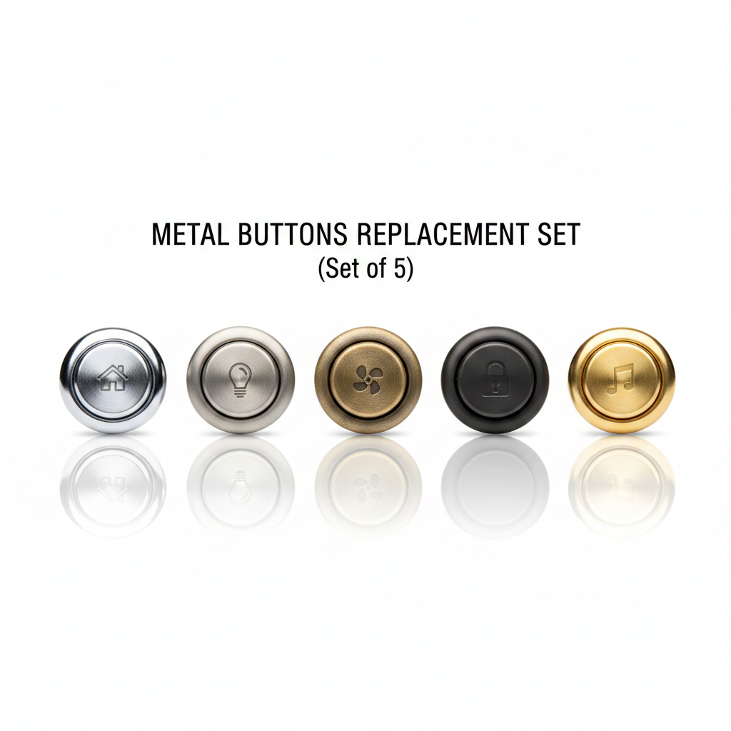 Metal Buttons Replacement Set (Set of 5)