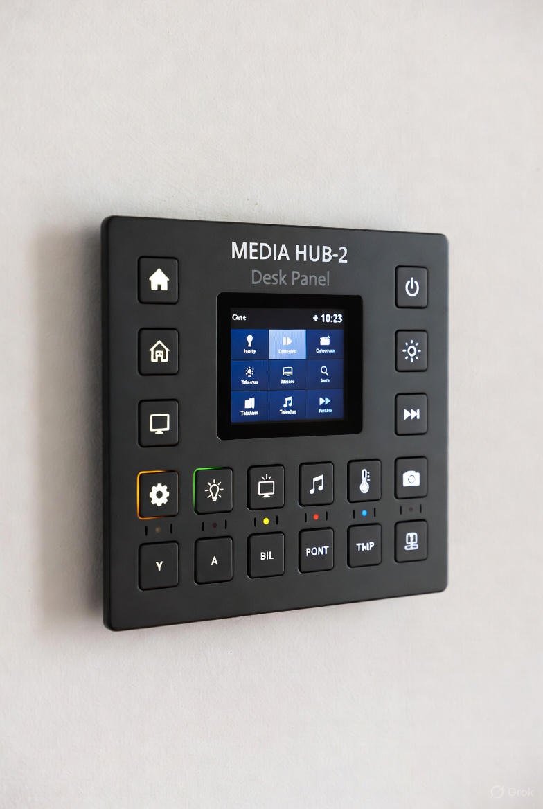 media hub desk panel