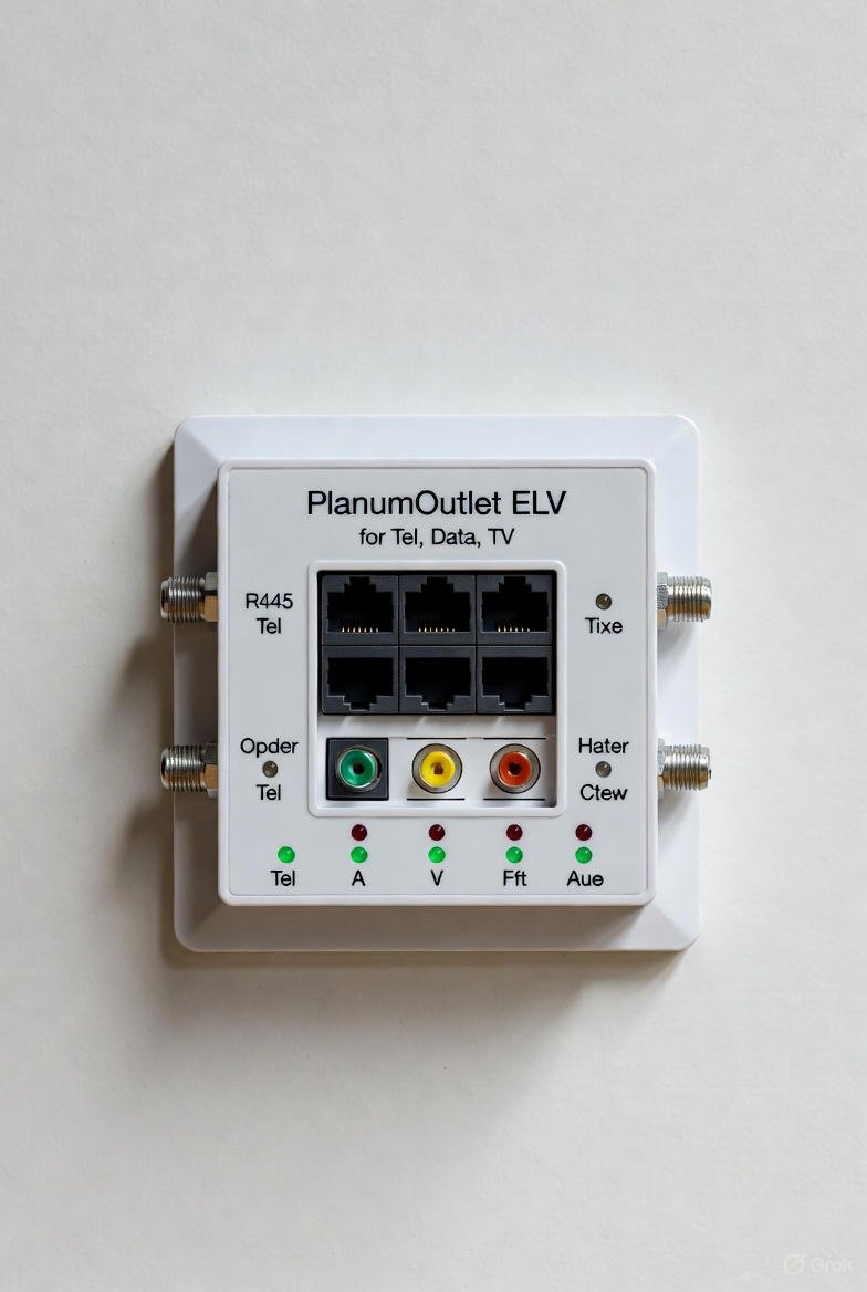 ELV outlet for tel data TV